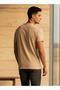 Textured Slim Fit T-shirt with Crew Neck and Short Sleeves - 3