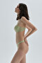 Green Unpadded Underwire Strapless Lace Bra - 3