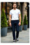 بنطال جينز بقصّة Slim Fit مع أزرار للإغلاق وجيوب - 2
