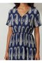 Paisley Print Tiered Women Dress with Short Sleeves - 4