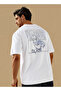 Yuji Itadori Print T-shirt with Crew Neck