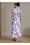 Floral Print Night Gown with Thongs - 2