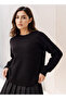 Textured Crew Neck Sweater with Long Sleeves