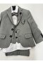 Boy's Chain-Montero Jacketed Tuxedo Suit / Jacket, Pants, Vest, Shirt Bow Tie Slim Fit - 5