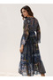 Floral Print Kaftan Women Dress Viscose - 3