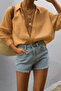 Boyfriend Loose Fit Linen Look Ayrobin Camel Color Shirt