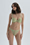 Green Unpadded Underwire Strapless Lace Bra - 4