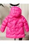 Baby Girl Hooded Zippered Puffer Coat 51351 - 2