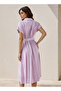 Shirt Midi Dress with Waist Tie-Up - 3