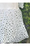 Children's White Star Patterned Special Day Stylish Tulle Dress - 8