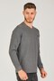 Men's V-Neck Long Sleeve T-Shirt Slim Fit Cotton Basic Daily Stylish Model - 5