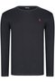 Men's Round Neck Cotton Sweatshirt Set of 5 Black-Navy Blue-White-Burgundy-Anthracite T8588 - 3