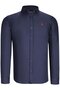 DOUBLE SET G725 DEWBERRY MEN'S SHIRT-DARK BLUE-BEIGE - 2