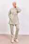 Women's Beige Pants Scuba Suit t 1453