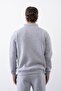 Men's Gray Zippered Oversize Sweatshirt - 5