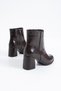 Sery low heel women's heeled boots coffee croc - 3