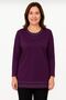 Relaxed Cut Pearl Stone Embroidered Mother Women's Combed Cotton Blouse