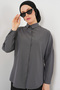 103901   Oversize Basic Hijab Shirt - Gray - 3
