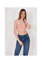 23254291 Camisole Thin Strap Line Pattern Crop Tank Top ORANGE