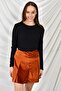 9474746 Velvet Patchwork Elastic Short Skirt Tile - 3
