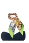 Nil Scarf Green Figure 70*70 cm Foulard Scarf - 2