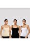 Women's Stretch Fabric Jersey 3-Pack Tank Top with Spaghetti Straps