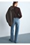 Straight-cut high-waist jeans - 4