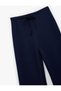 High Waist Lace-Up Wide Leg Pants - 5
