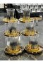 Luxury 6-Piece Gold Glass Tea Set – Elegant Cup and Saucer Set – Dishwasher-Safe Tea Set - 3