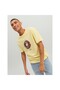 Jack&jones Crew Neck Printed Yellow Men's 100% Cotton T-shirt12238166 - 5