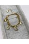 Steel Gold Color Dangle Chain Bracelet - 2