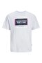 Jack Jones Jorlafayette Box Tee Ss Crew Neck Men's White T-shirt12252681-01 - 2