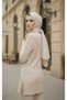 Stone Color - Corded Fabric Double Set (Tunic & Pants) - 2