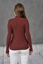 Half Fisherman Ribbed Badi Sweater 1246 Brown - 6