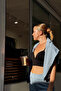 Women's Relaxed Knitted Fabric Pocket Detailed Two Piece Tracksuit Set Indigo Blue - 4