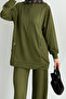 Women's Modal Oversize Metal Zipper Hijab Tunic Set 2021 - 5