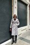 Women's Gray Oversized Belted Premium Cashmere Coat |   Wide Fit & Pockets Mlb077 - 6