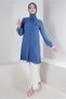 BEAD EMBROIDERY DETAILED SCARF COLLAR TUNIC 43530 - 3
