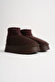 Nadia Premium Women's Bitter Brown Winter Fur Lined Thick Sole Boots - 4