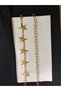 Gold 5-Star Detailed Adjustable Women's Belt Trouser Belt Dress Belt Shirt Belt - 4