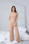 Pure 100% Cotton Long Sleeve Women's Pajama Set - 3
