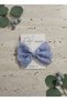 Handmade Lilac Blue Scallop Bow Buckle for Children, Special Design, Special Occasion Prom Pencil Buckle
