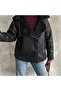 Oversized Suede Fur Collar Stylish Jacket