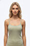 Women's Tank Top with String Straps, 4 Pieces, 100% Cotton, Ribbed, Stretchy - 3