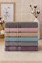 Knitted Patterned 50*90 cm Set of 6 Hand and Face Towels - Gift - Dowry - Kitchen - Bathroom 100% Cotton