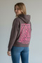 Anthracite Front and Back Printed Embossed Winter Sweatshirt