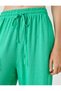 Wide Leg Trousers Tie Waist Linen Blend - 5