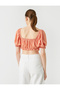Crop Blouse Square Neck Balloon Sleeve - 4