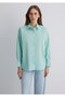 Green Poplin Shirt Oversize / Wide Cut 1210103 -71449 - 4