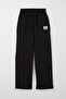 Girls' Sweatpants with Elastic Waist and Pockets Emblem 6-12 Years, Black - 6